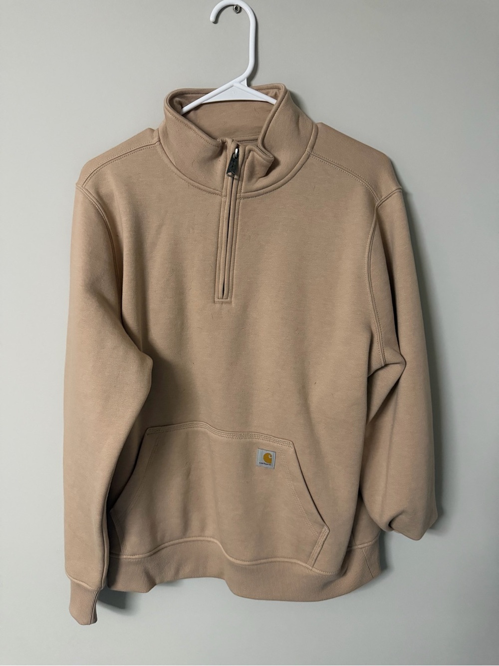 Carhartt Men’s Tan Half-Zip Pullover Sweatshirt